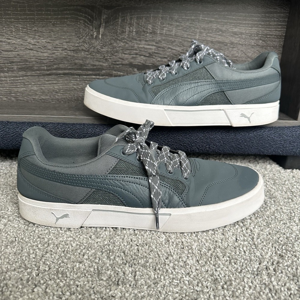 PUMA CRey Sd Lace Up ‎ Mens Blue Grey Sneakers Casual Shoes 385581-03 Size 14